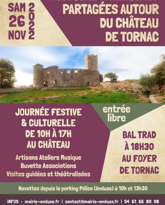 26/11/22 – Histoire et mémoires partagées autour du château de Tornac